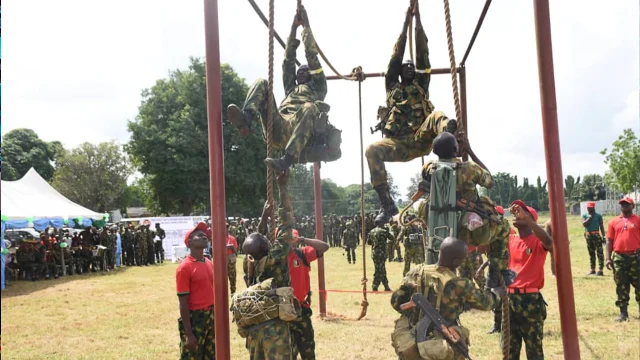 Officers during the competition