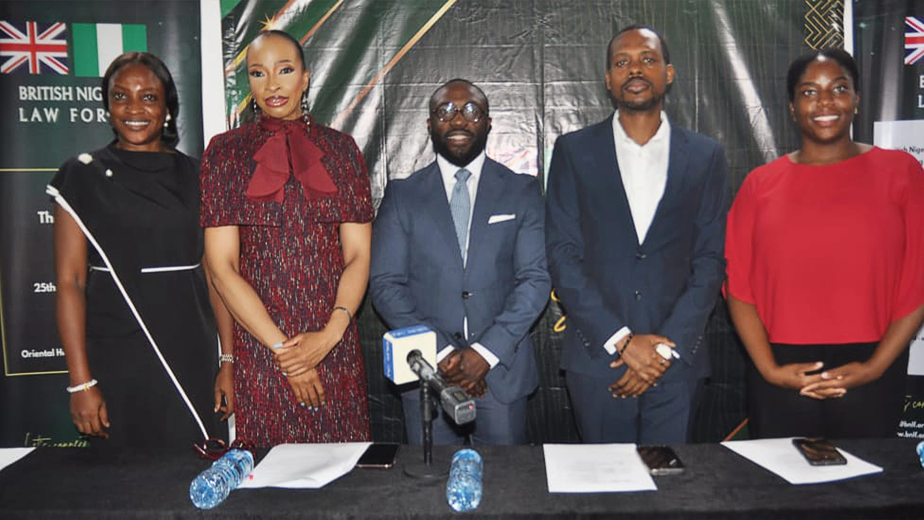 Co-chair BNLF, Lagos Committee, Kemi Afesojaye (left); Vice-chairman, Genevieve Nwodo Wakeley-Jones;Chairman, Kash Balogun; Member, Babatunde Denton and Social Secretary, Funbi Akinsanya, during BNLF pre-conference briefing in Lagos.