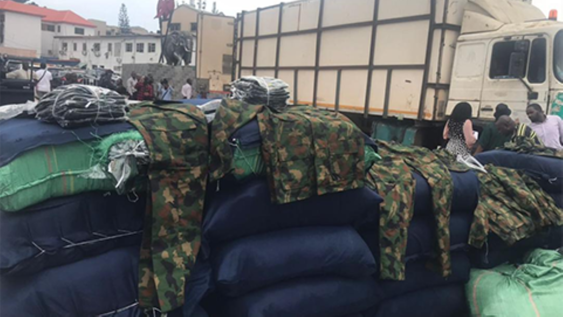 seized military uniforms