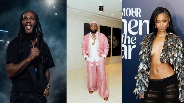 African artistes, Burna Boy,Davido and Tyla.