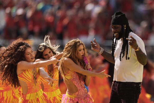 Burna Boy performs with Shakira