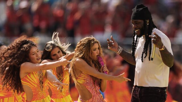 Burna Boy performs with Shakira