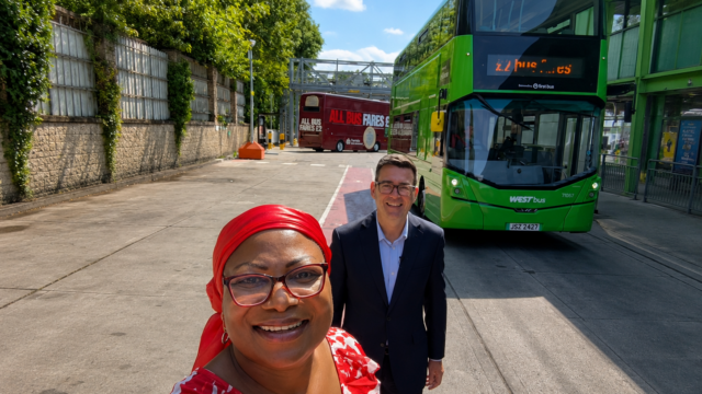 Bus Aunty Bemi Orojuogun with UK Prime Minister Andy Burnham