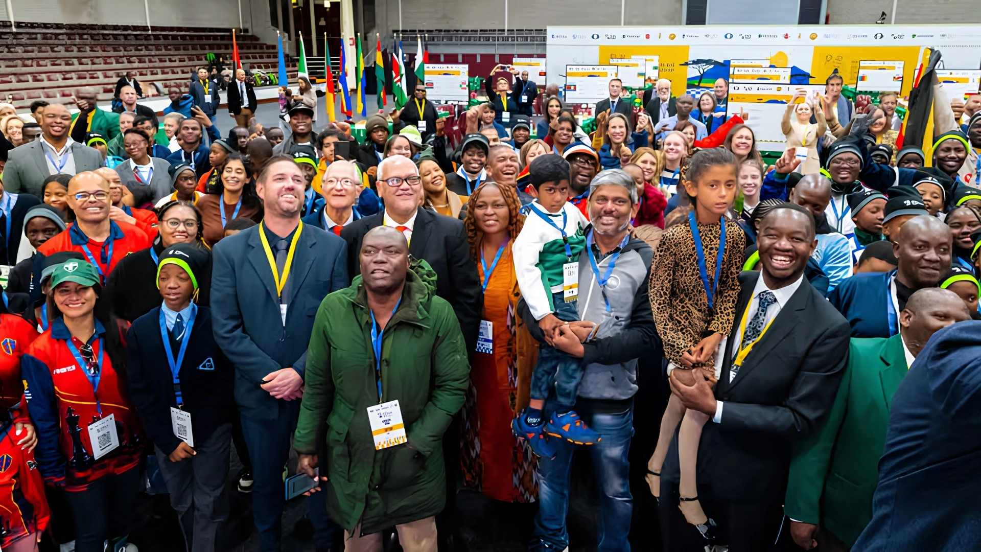 Participants at the African qualifier of the World Schools Team Chess Championship