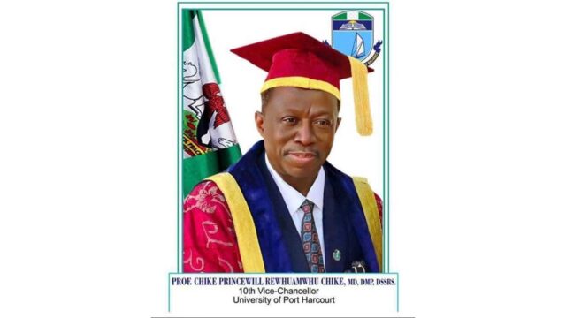 The new Vice Chancellor of the University of Port Harcourt (Uniport), Prof. Chike Princewill Chike