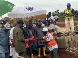Dignitaries at the groundbreaking ceremony of 30 smart schools in Igbogbo/Bayeku LCDA