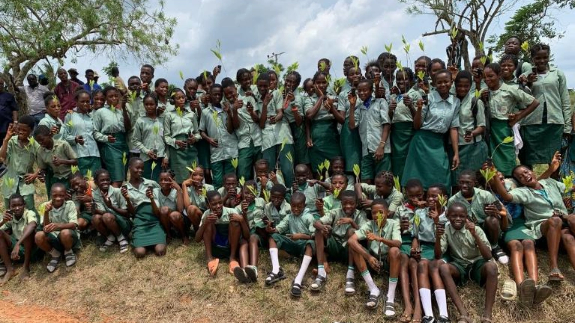 Students of a school that was damaged by a severe windstorm