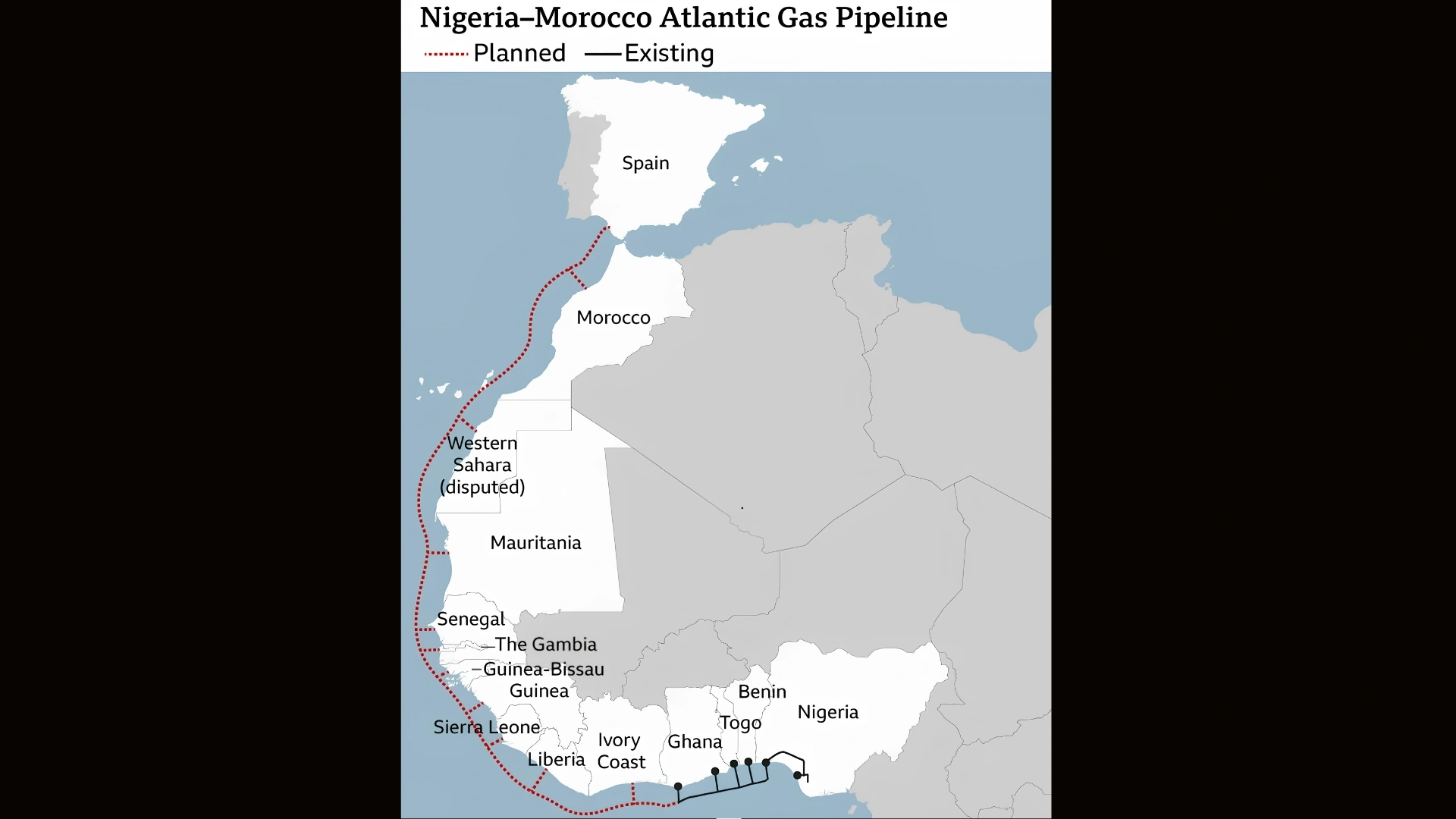 Nigeria-Morocco Atlantic Gas pipeline