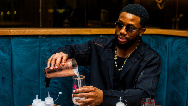 SOJ prepares a Don Margarita during a World Tequila Day celebration. Photo Don Julio