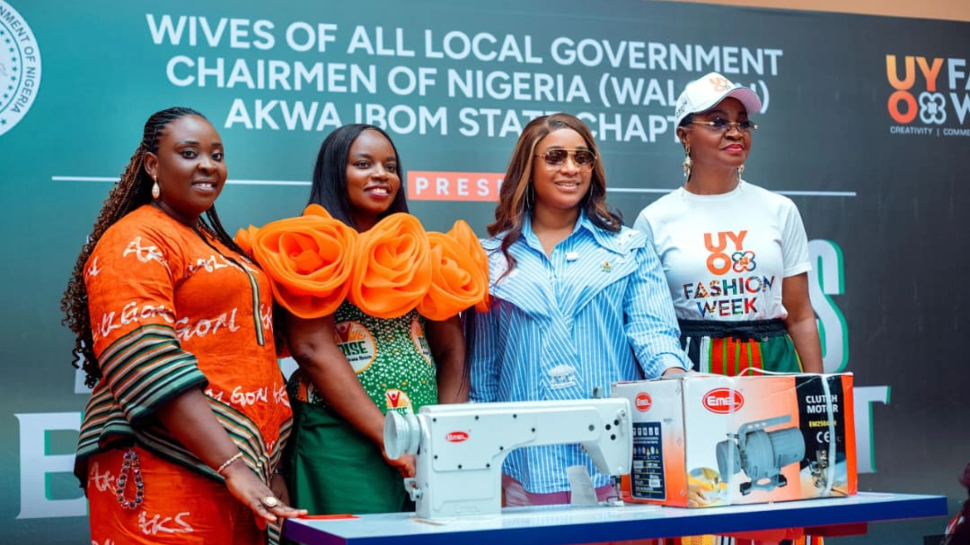 WALGON Akwa Ibom officials and the beneficiaries at the event