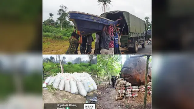 Dismantled illegal refining site