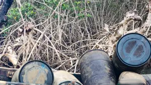 Intercepted boats with stolen petroleum products.