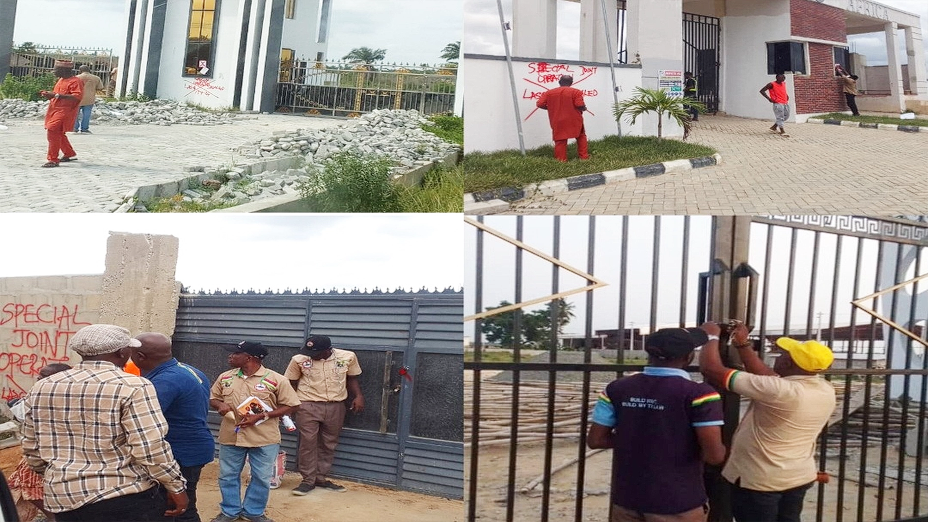 Some of the properties marked for infractions in Lagos.