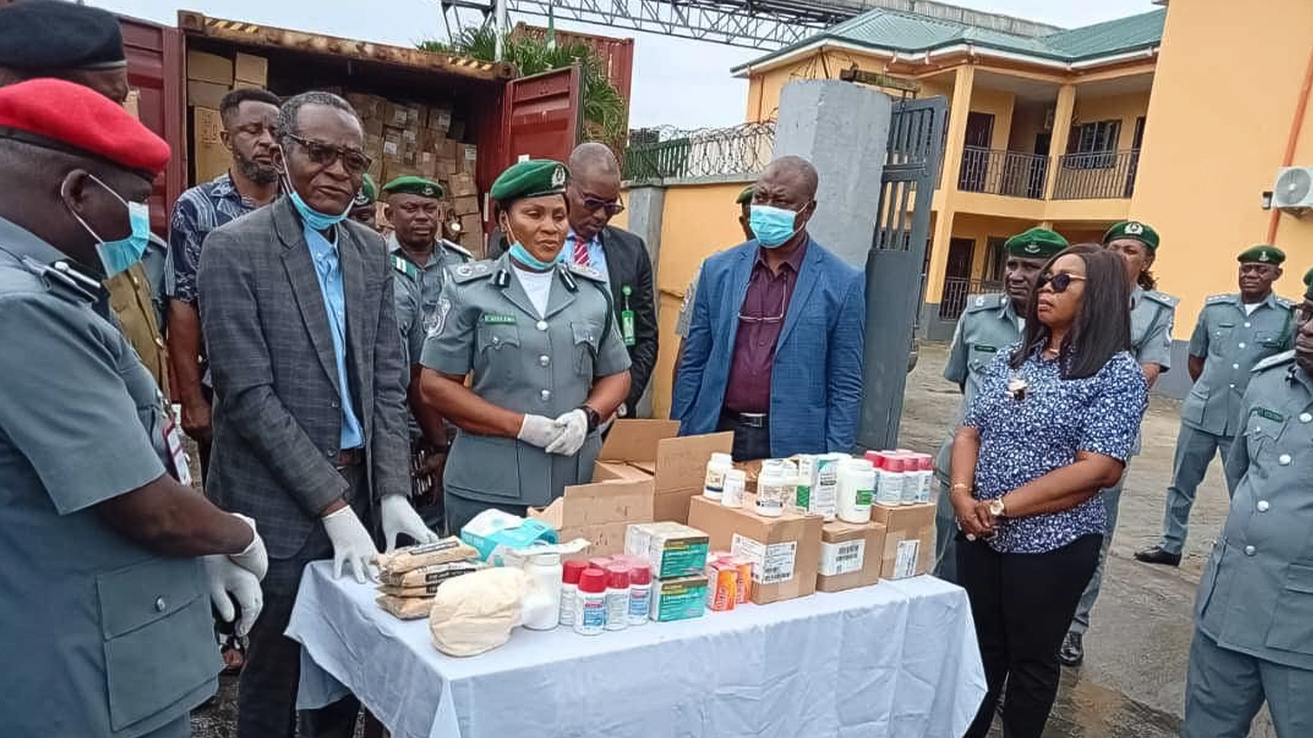 Customs officials and the expired products
