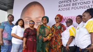 Wife of the State Governor, Mrs Bamidele Abiodun; Wife of Sen. Solomon Adeola(Yayi) Mrs Temitope Adeola among others during the free medical surgeries programme at OOUTH