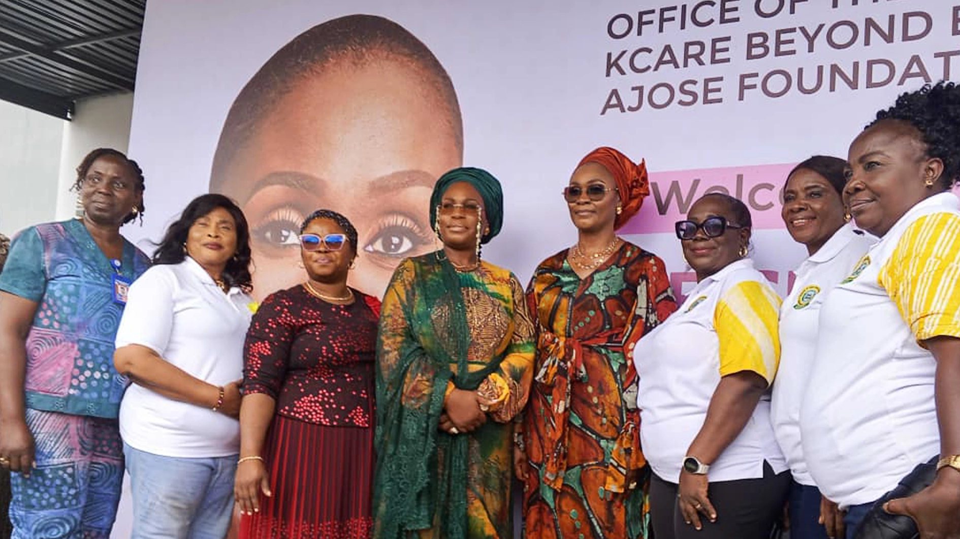 Wife of the State Governor, Mrs Bamidele Abiodun; Wife of Sen. Solomon Adeola(Yayi) Mrs Temitope Adeola among others during the free medical surgeries programme at OOUTH