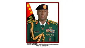 The Chief of Army Staff (COAS), Lt.-Gen. Waidi Shaibu
