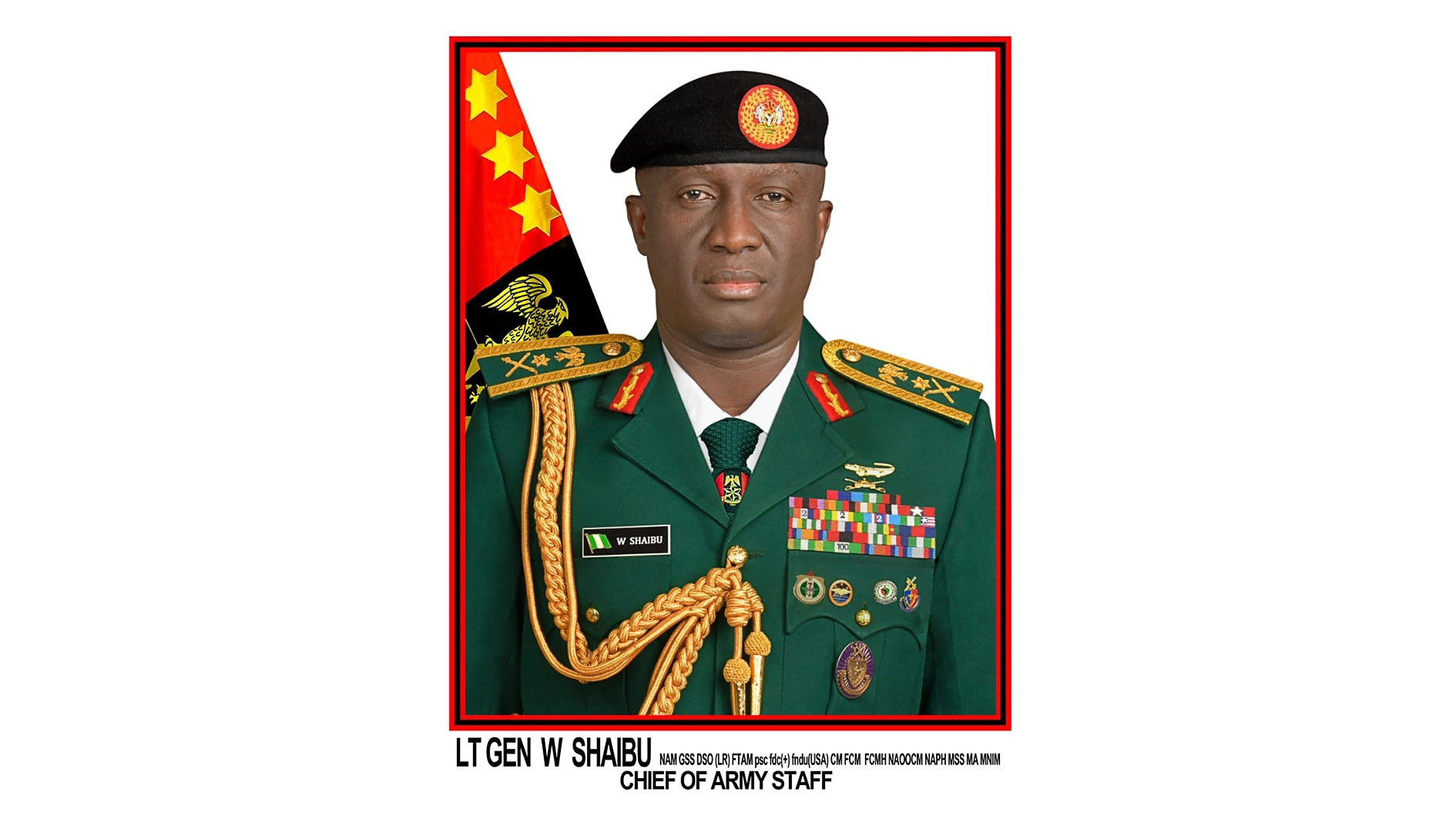 The Chief of Army Staff (COAS), Lt.-Gen. Waidi Shaibu