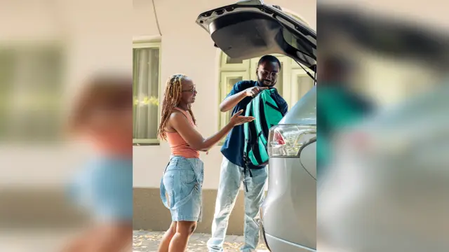 Man helping a lady