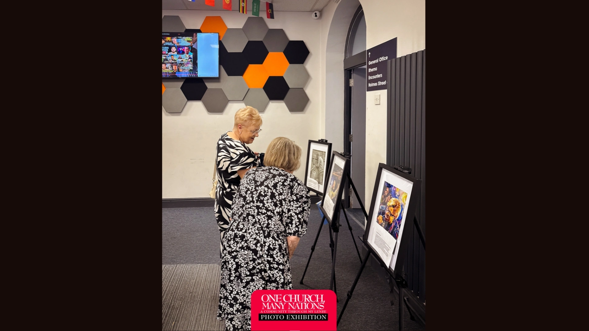 Guests at the One Church, One Nation exhibition.