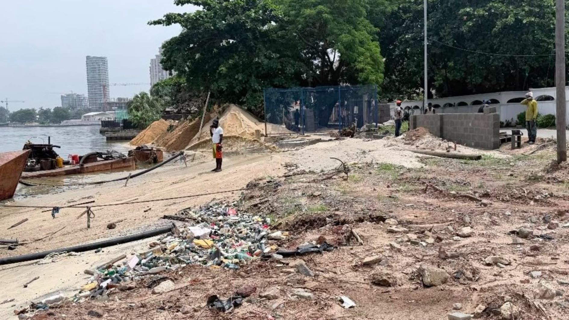 The dredging site