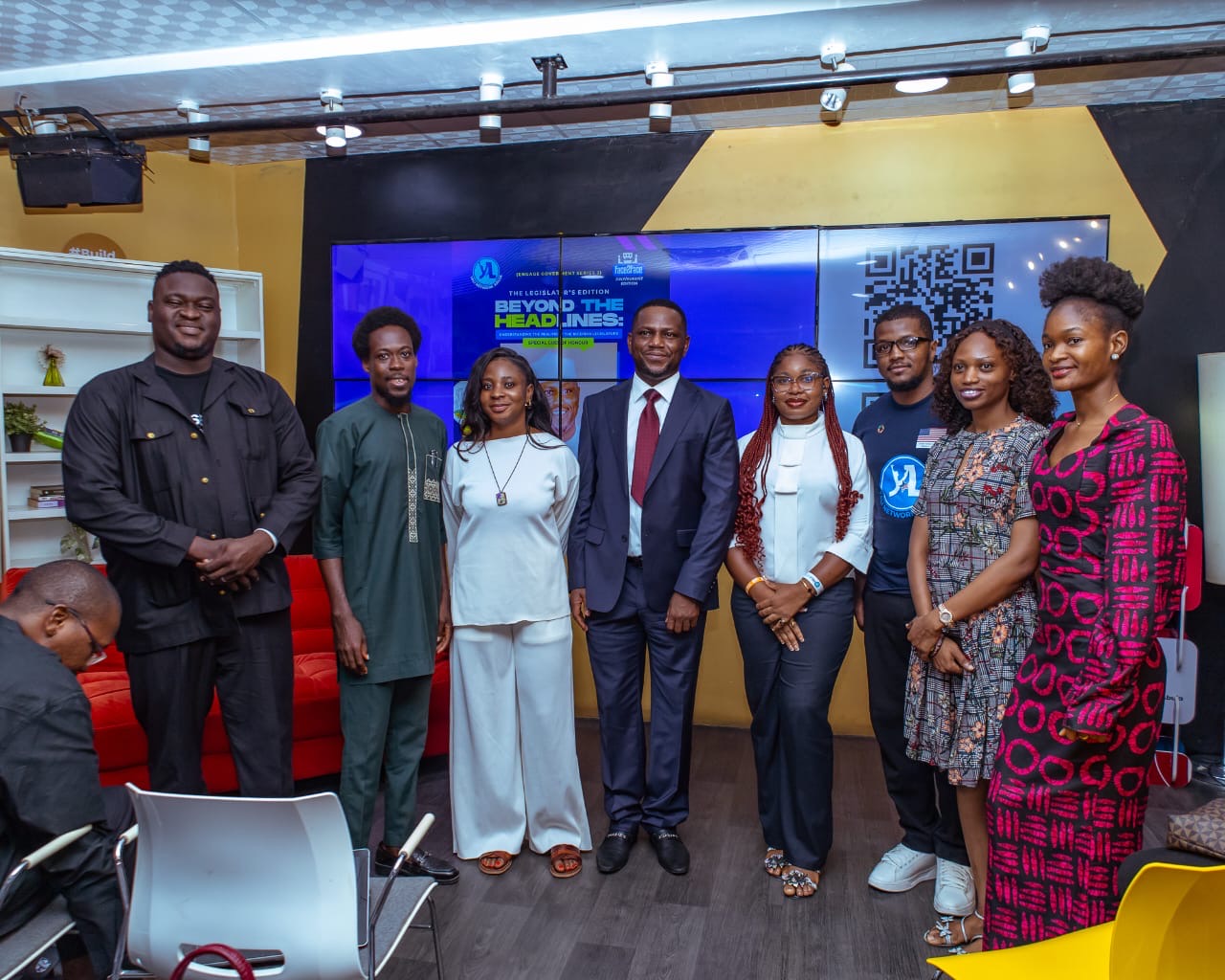 YALI Network Abuja, Executive Members with the member Representating Askira-Uba/Hawul Fed Constituency of Borno State in the House of Representatives Hon Dr. Midala Usman Balami