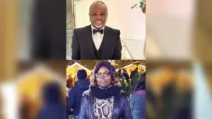 British-Nigerian engineer Ifedayo Adeyeye and Ms. N’Djosse, a Cameroonian refugee
