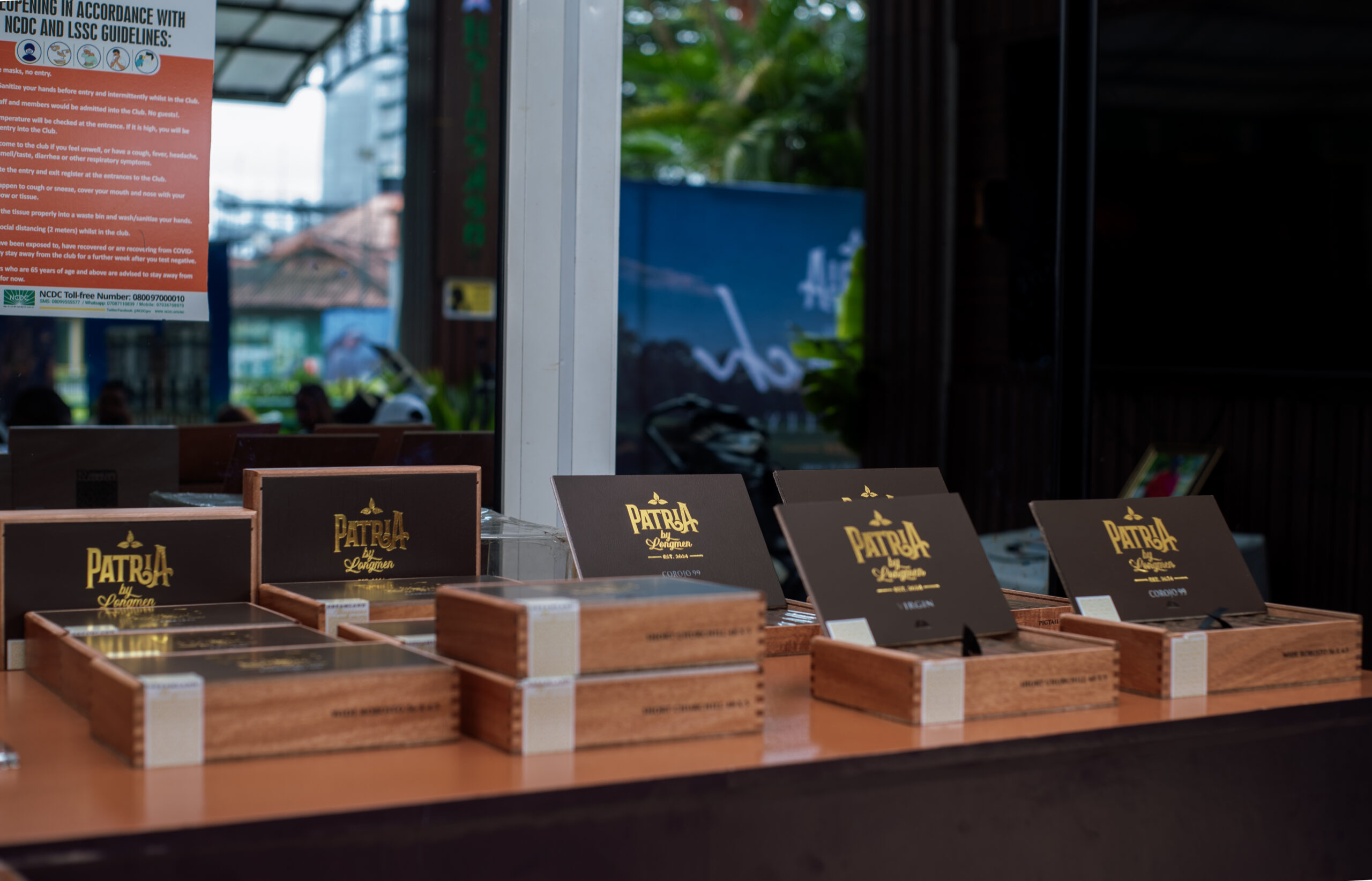Patria by Longmen cigar boxes on display during the Patria Golf Kitty at Ikoyi Club 1938, Lagos. Photo: Kessiena Victory and Oluwadamilola Oloyede