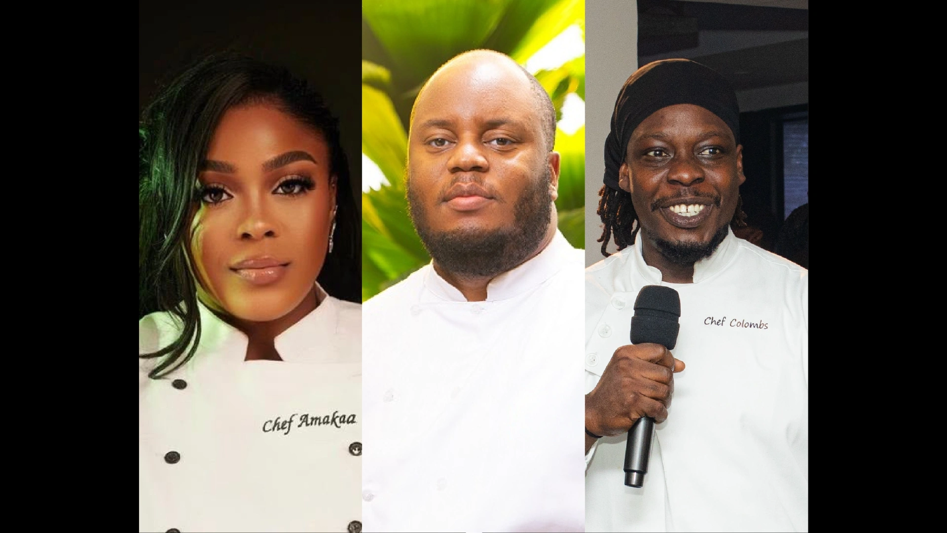 Chef Fregz, Chef Amaka and Chef Colombs