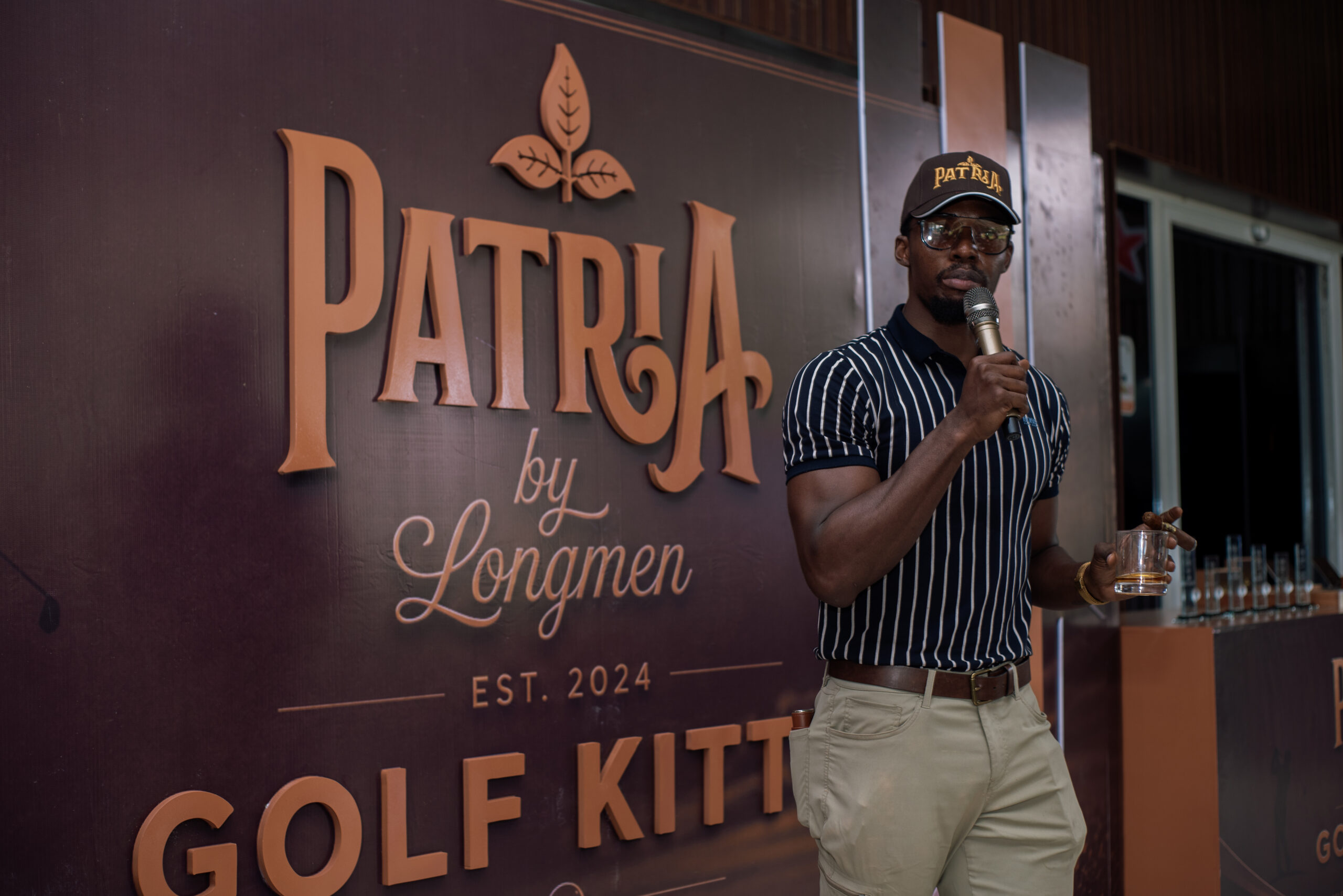 Co-founder of Patria by Longmen, Lotanna Okafor, addresses guests during the Patria Golf Kitty at Ikoyi Club 1938, Lagos. Photo Kessiena Victory and Oluwadamilola Oloyede