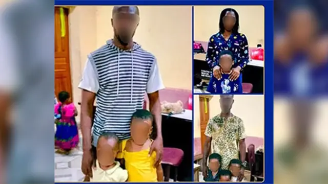 Rescued victims with suspects