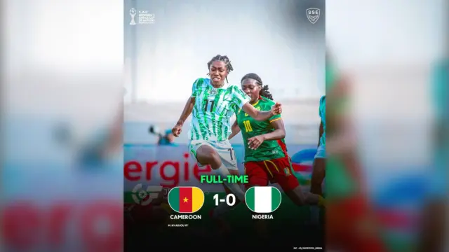 Cameron beats Nigeria’s Super Falcons 1 – 0