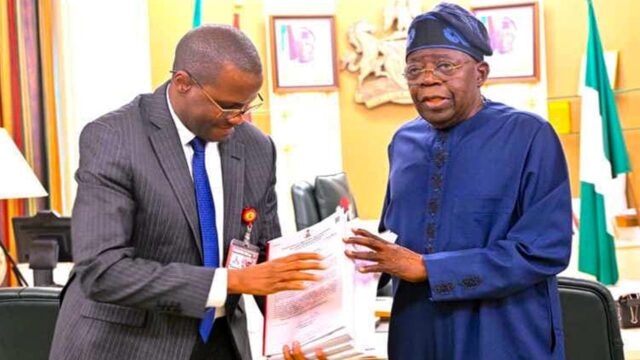 ICPC Chairman, Musa Aliyu, after he submitted an interim report on the investigation to President Bola Tinubu at the Presidential Villa in Abuja