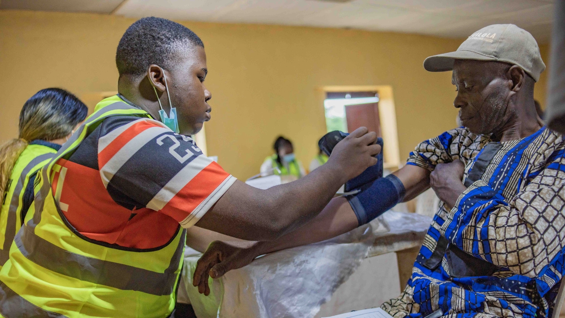 Man receives care at a SROL Medical outreach