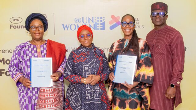 MoU between MTN Foundation and UN Women at the MTN Atlantis Office, Victoria Island, Lagos, on Friday, August 7, 2026.