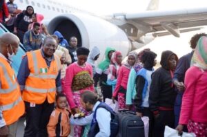 Nigerians return from South Africa