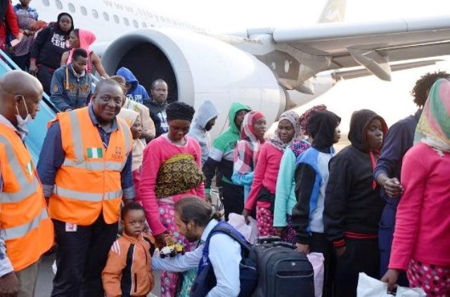 Nigerians return from South Africa