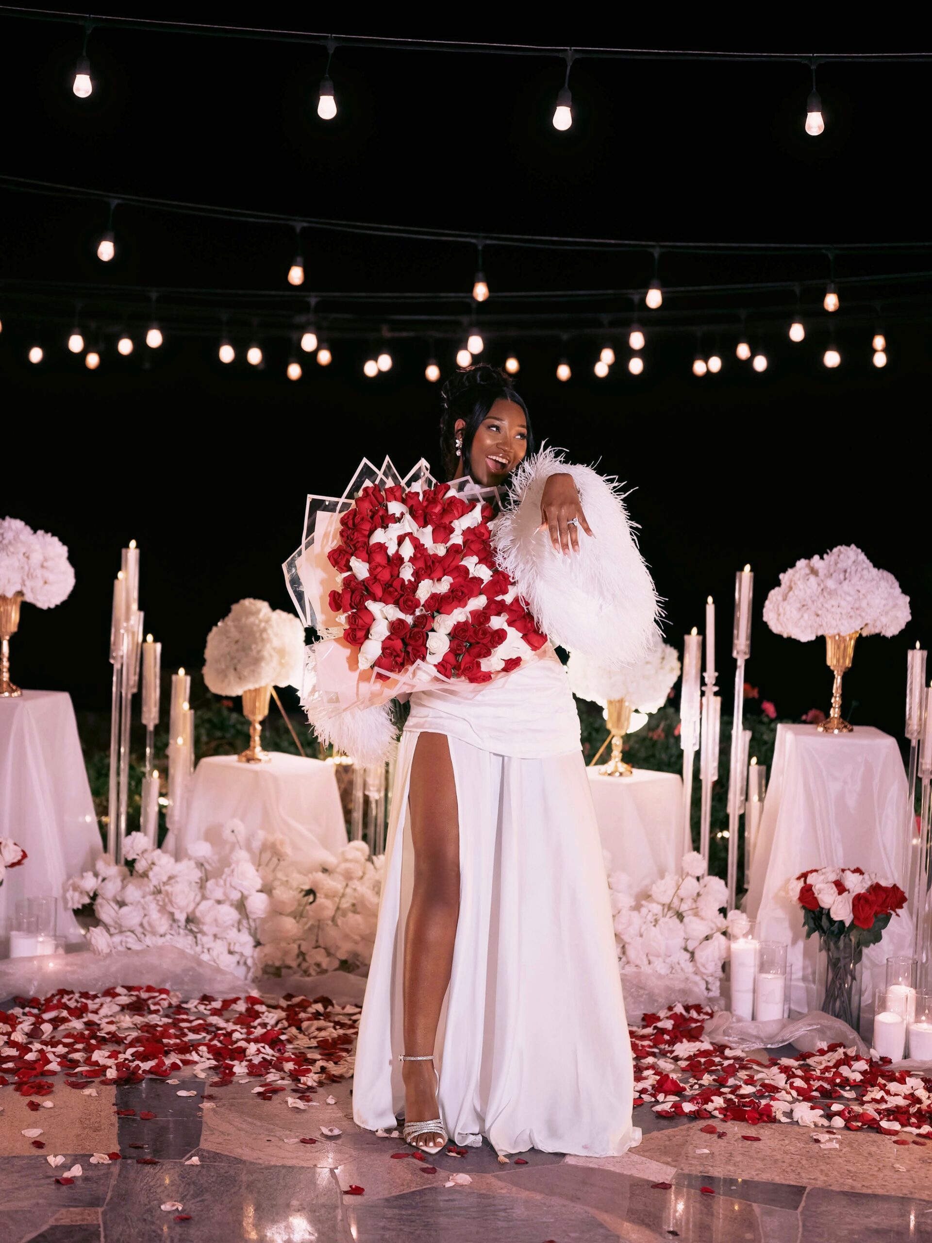 Actress Omotola Jalade-Ekeinde daughter gets engaged to lover. Photo: Instagram| realomosexy