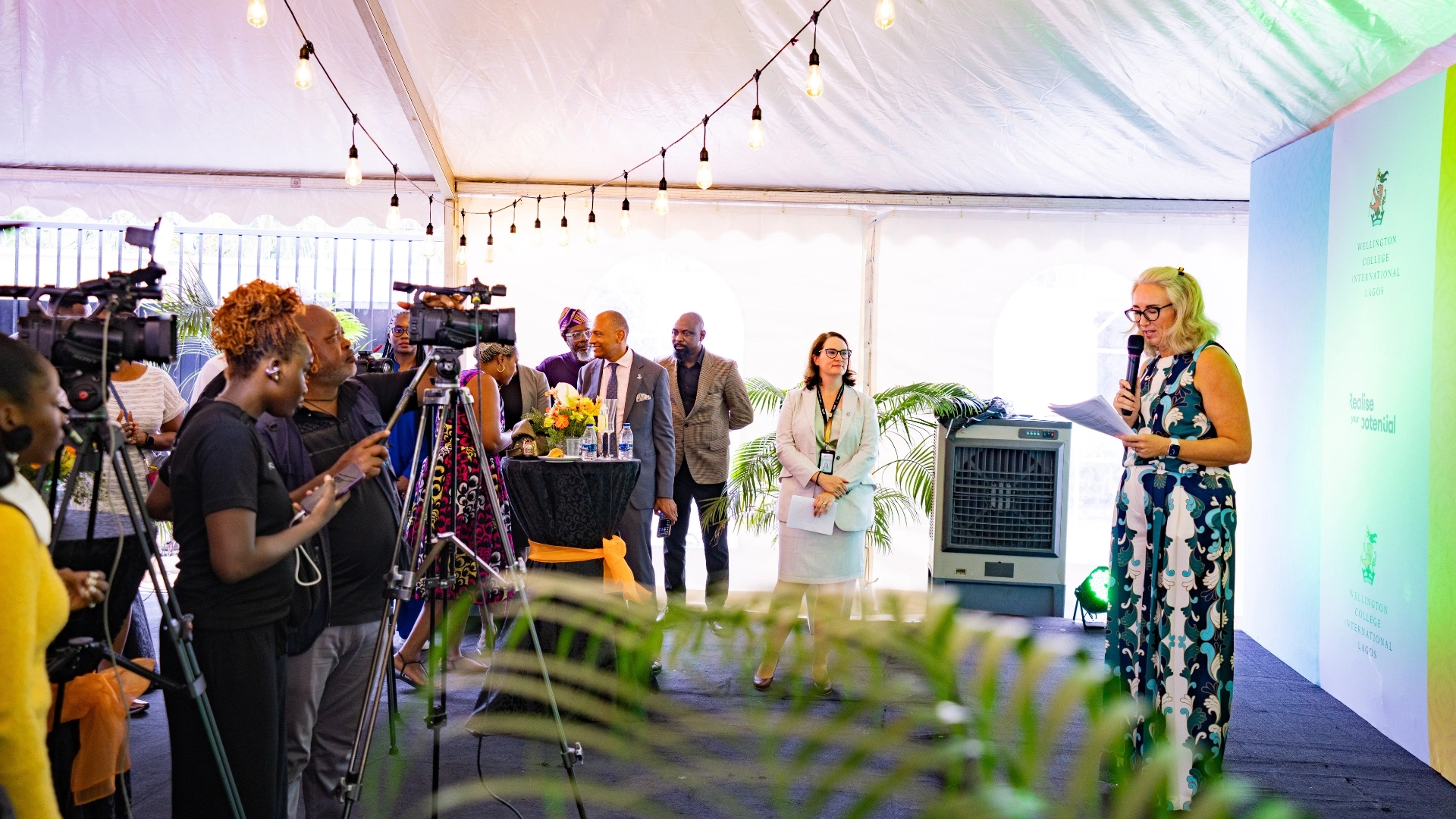 Guests at the Wellington College Welcome Centre opening in Lagos.