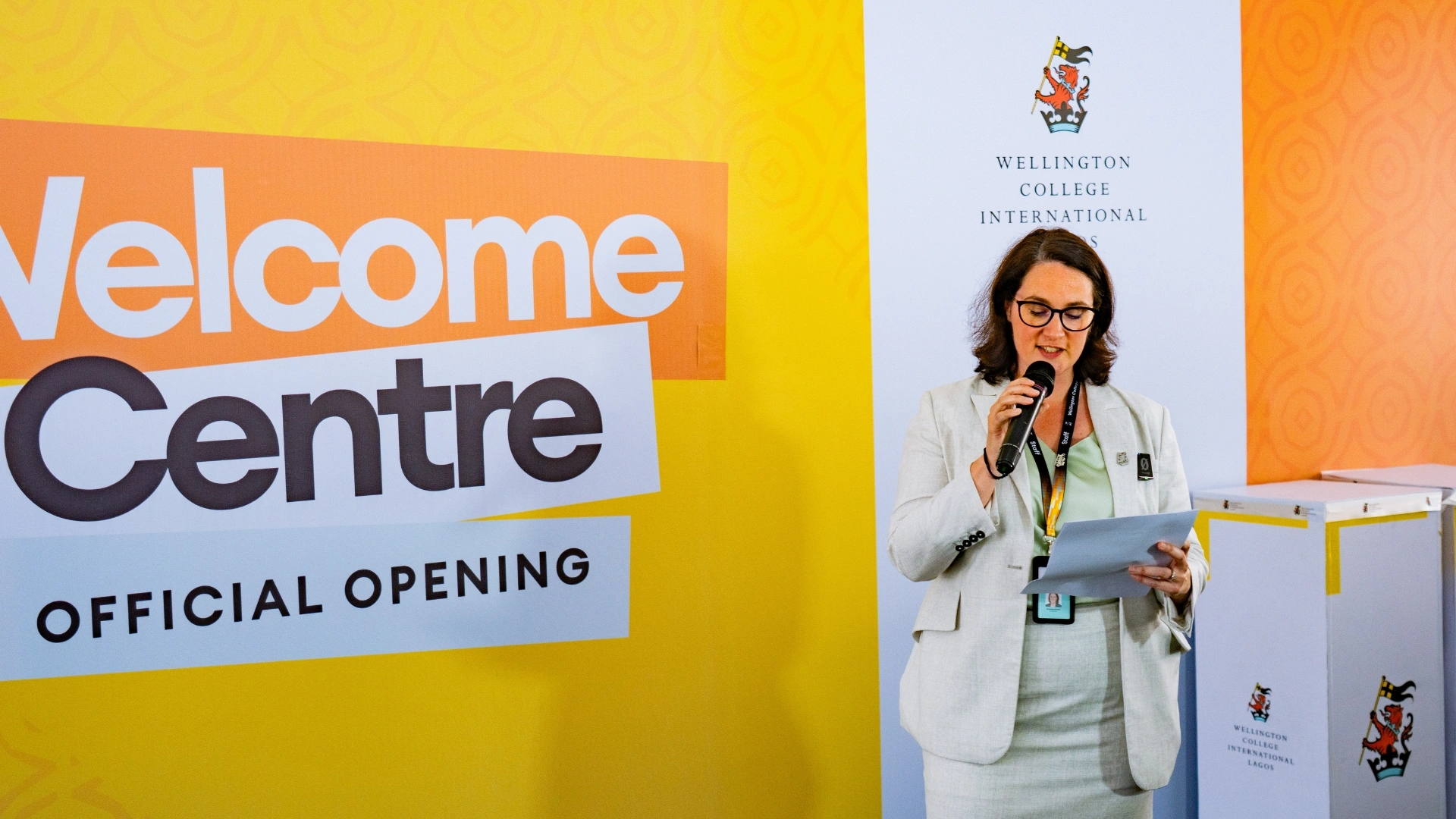 Guests at the Wellington College Welcome Centre opening in Lagos.