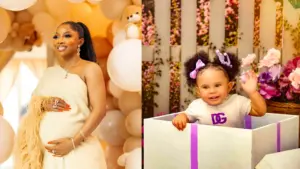 Toke Makinwa and her daughter Yakira