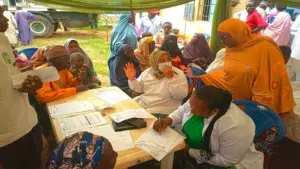 Some beneficiaries during the outreach