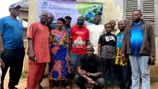 A cross section of farmers at the Climate-Agriculture Reporting engagement organised by CJID, in collaboration with the University of Agriculture and Environmental Sciences (UAES), Umuagwo, Imo State.