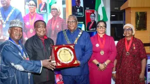 L-R: Dr. Umar Mustapha, Bimbo Ashiru, Commodore Abimbola Ayuba rtd, Dr. Taiwo Olusesi and Clara Okere