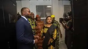 Dr. Bosun Tijani, Honourable Minister of Communications, Innovation and Digital Economy, and Abimbola Salu-Hundeyin, Secretary to the State’s Government, Lagos State, during a tour of the MTN Sifiso Dabengwa Data Centre in Ikeja
