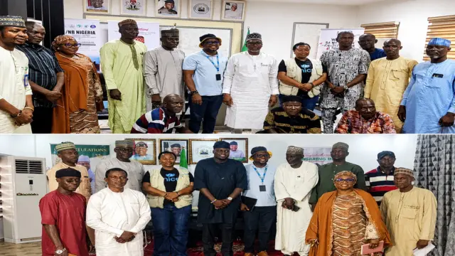 Members of Adamawa state Rural Water and sanitation agency, UNICEF and chairman Shelleng LGA