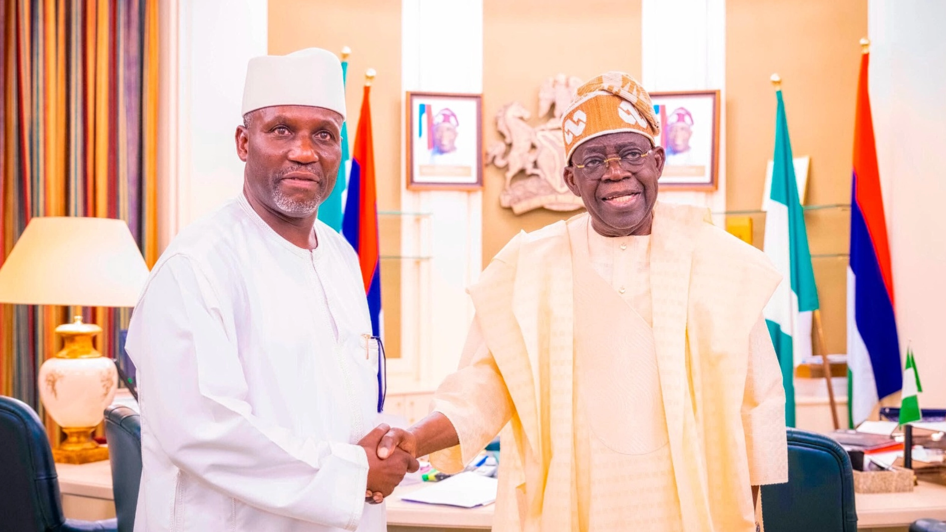 Alhaji Saleh Ahmadu and President Bola Tinubu