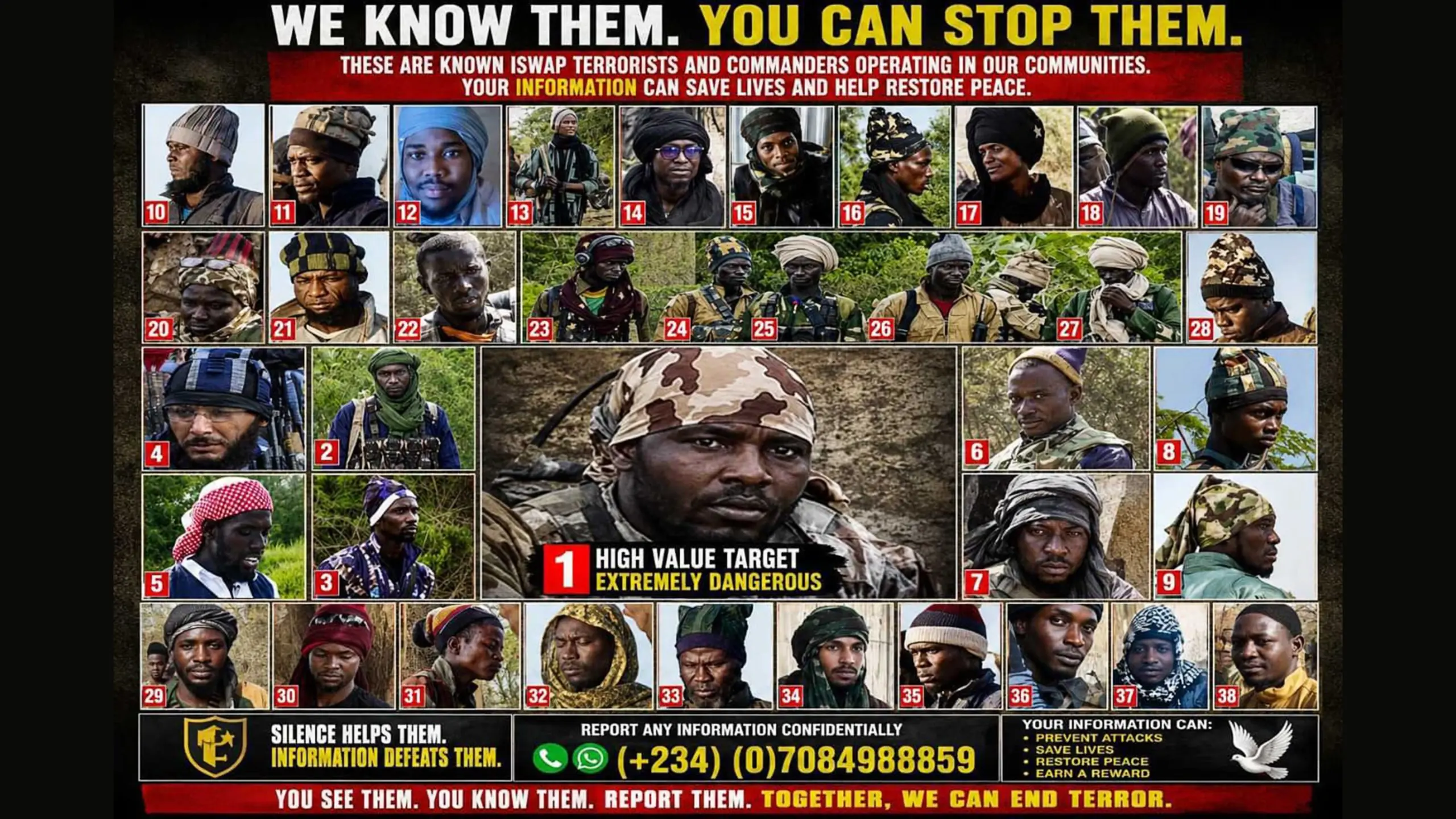 leaders and key operatives, including Abu Musa Al-Mangawi Baa Shuwa – Wali, Governor of ISIS West Africa Province, his Deputy/Amirul Jaish Muhammad Jidda,