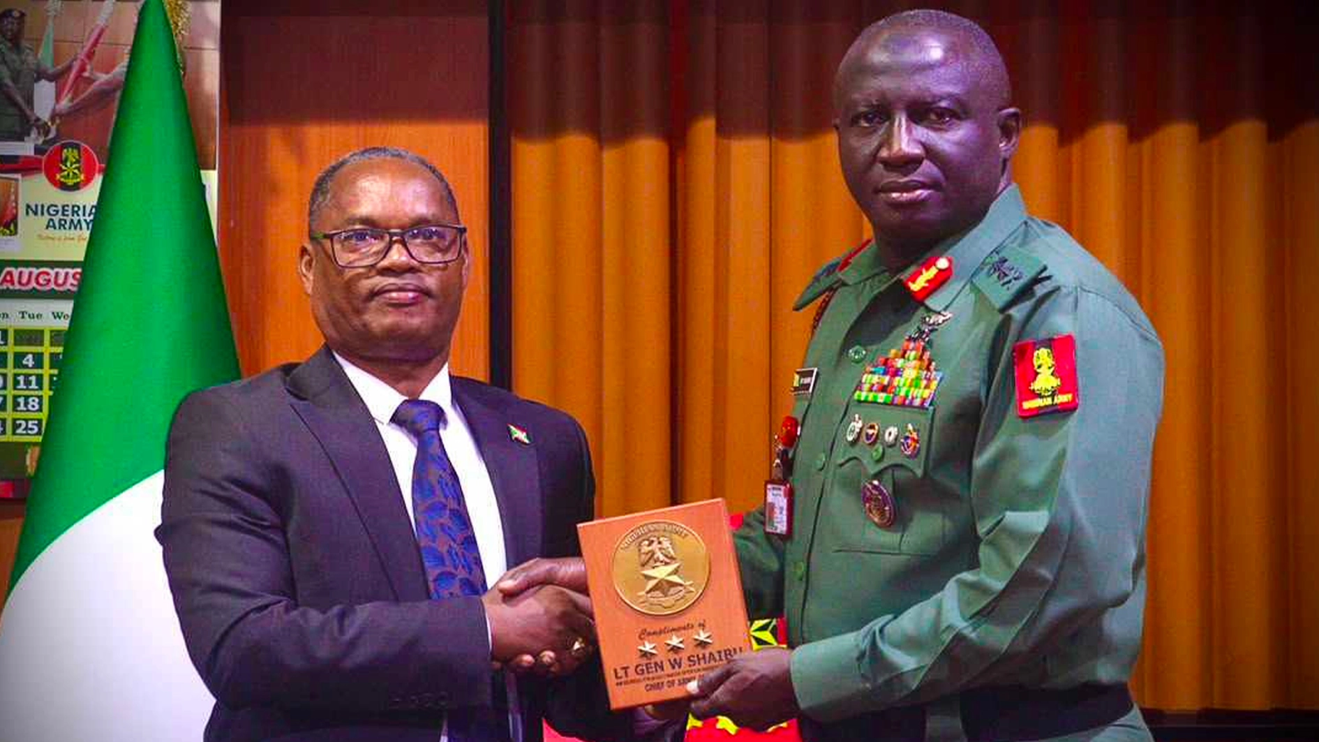 Edouard Nduwimana and Lt Gen. Waidi Shaibu