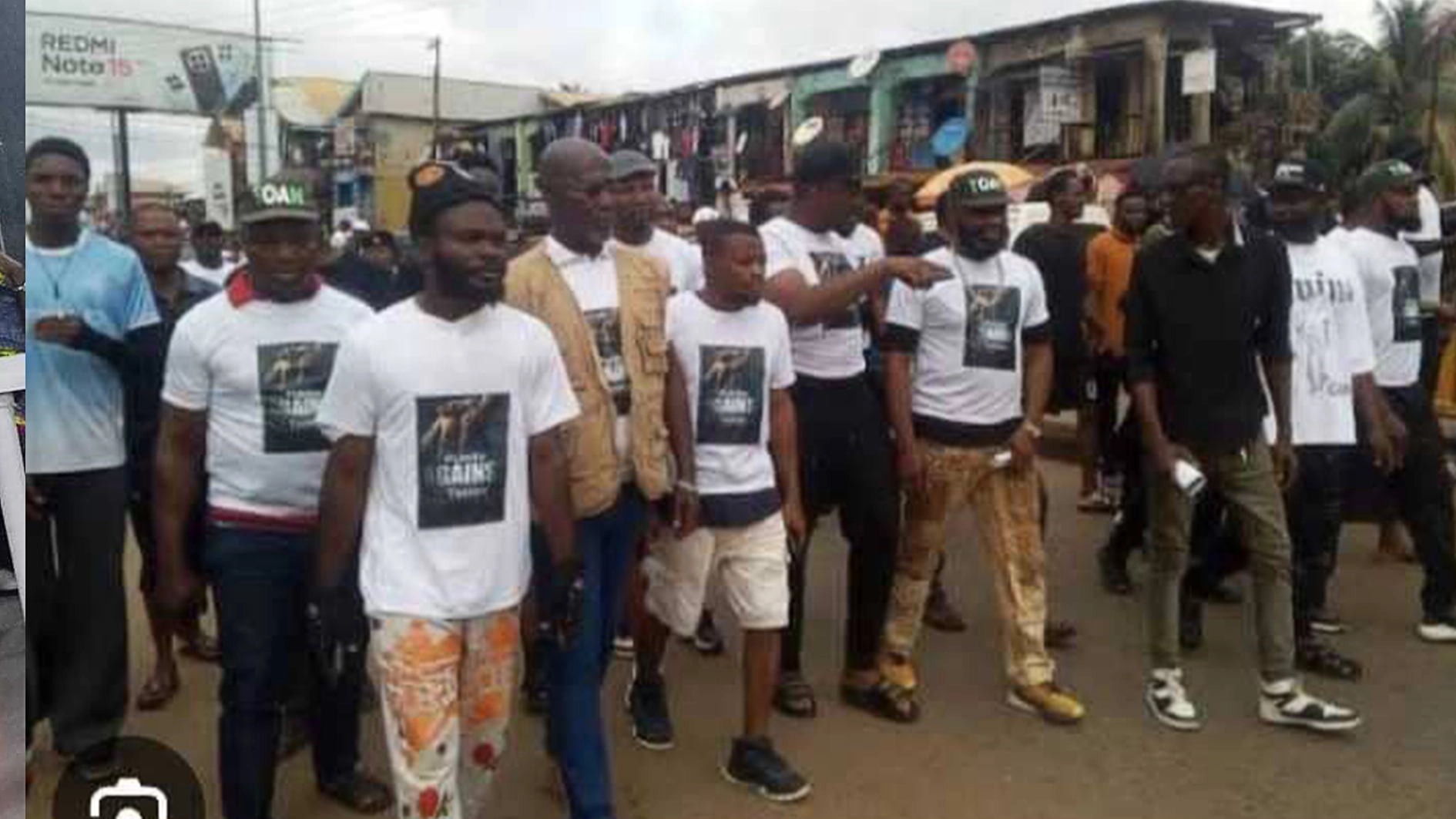Marchers at the Anambra DSS and Government organized road show titled United Against Terrorism.